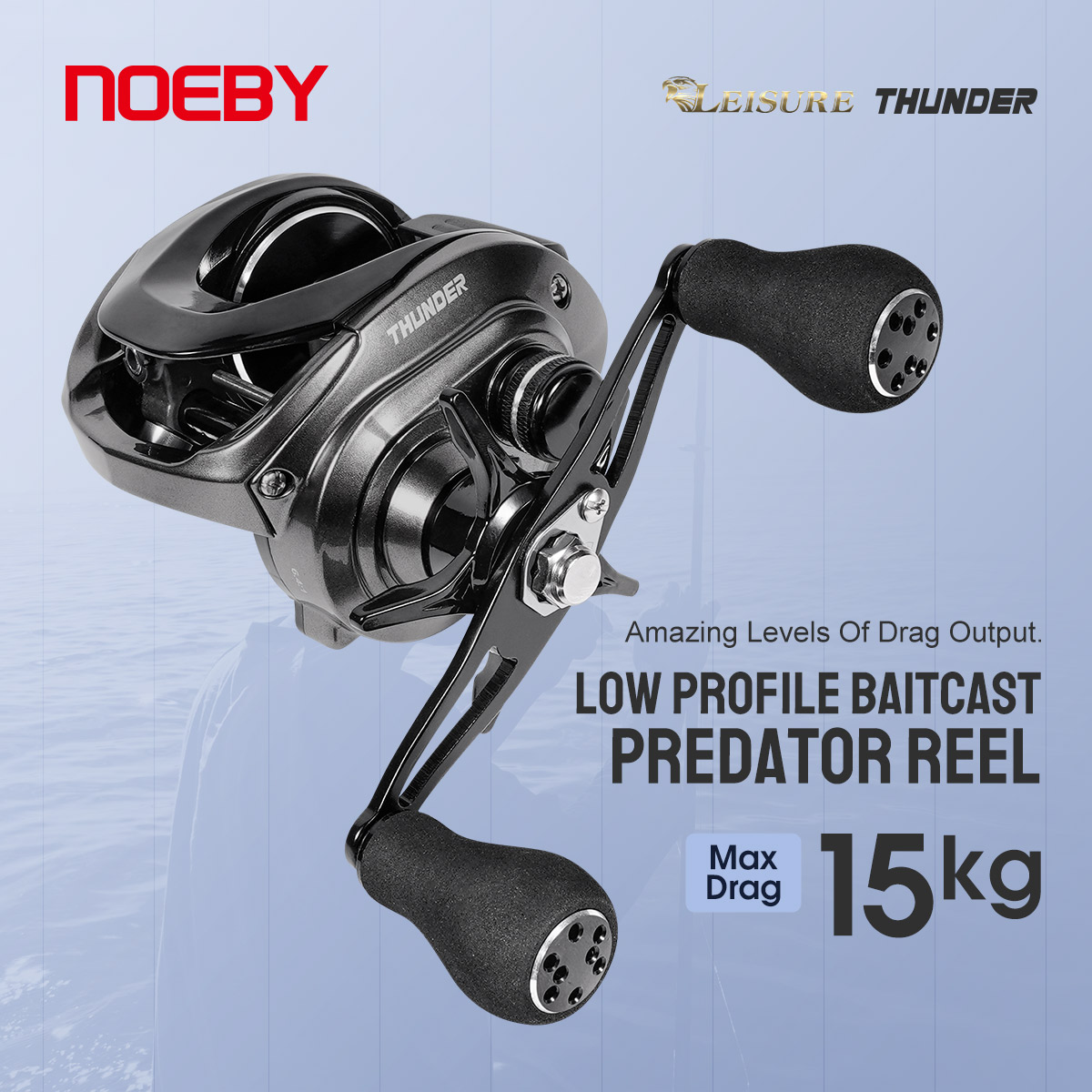 Abu Garcia Reel Max - ノビー ベイトキャスティングリール 磁気ブレーキシステム 6.4:1 ギア比 15KG