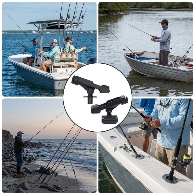 ユニバーサル釣り竿ホルダー 360度調整可能 °   釣り竿 - Fishing Boat Oar のレビューと価格