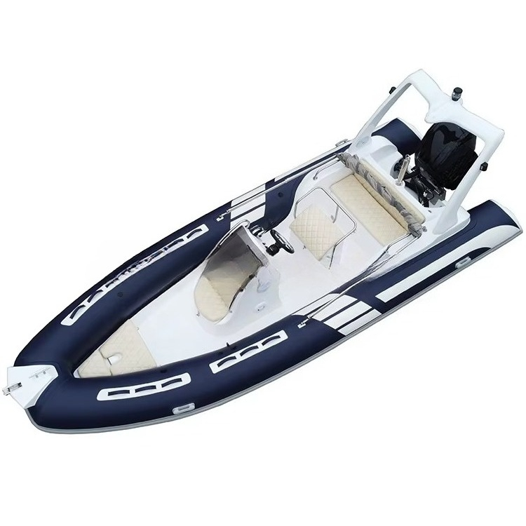 ブルーの19フィートPVC製エアポンツーン、硬質グラスファイ - Fishing Boat Fiberglass のレビューと価格