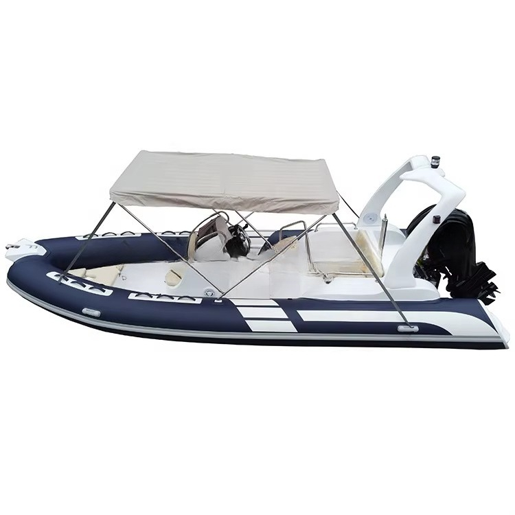 ブルーの19フィートPVC製エアポンツーン、硬質グラスファイ - Fishing Boat Fiberglass のレビューと価格