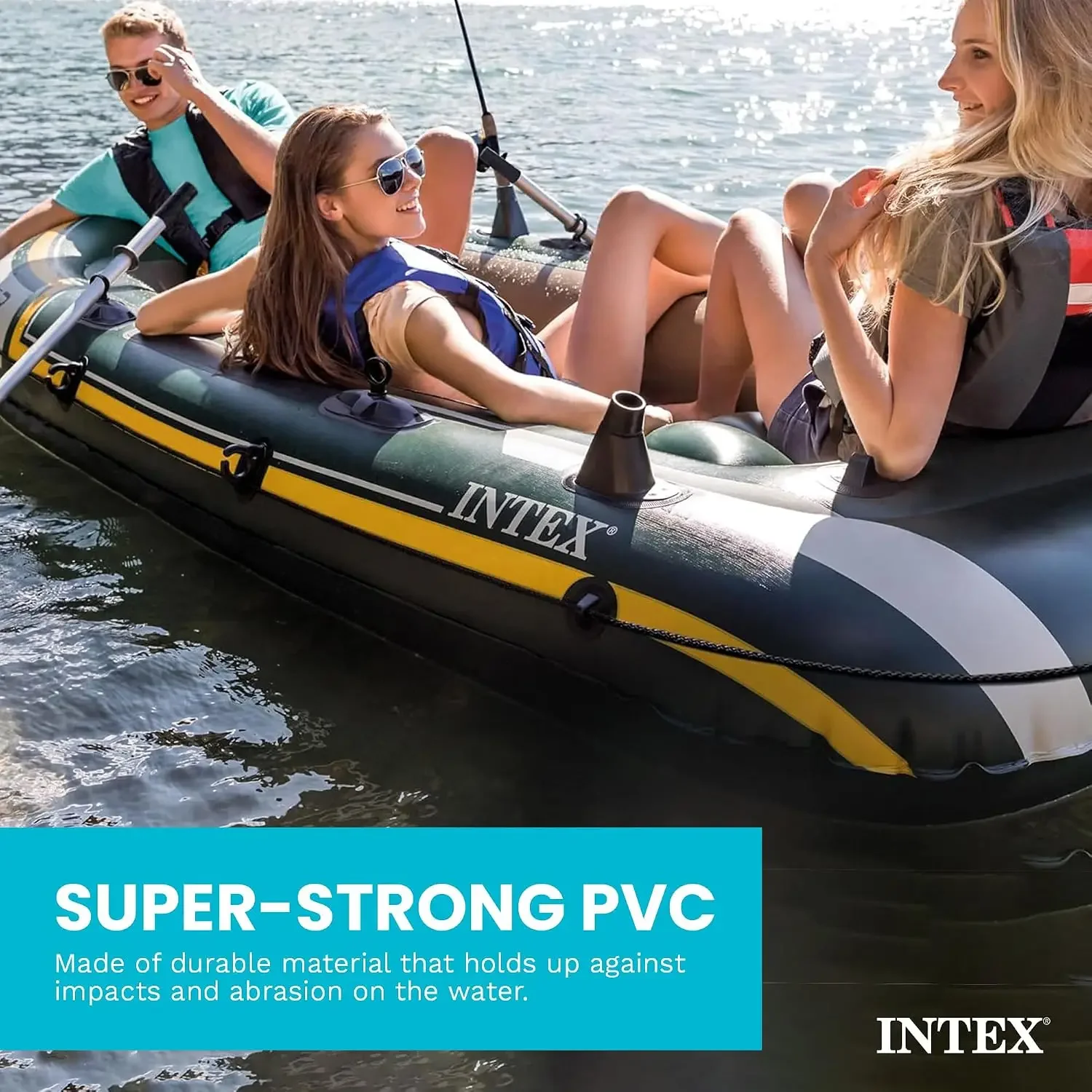 INTEX 66332EP シーホーク2 インフレータブルボ - Fishing Boat Oar のレビューと価格